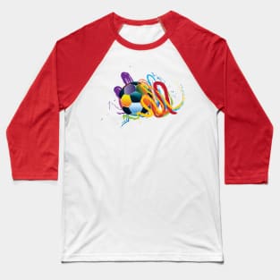 Soccer Ball with Brush Strokes Baseball T-Shirt